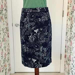 Ann Taylor Forest Pattern Pencil Skirt